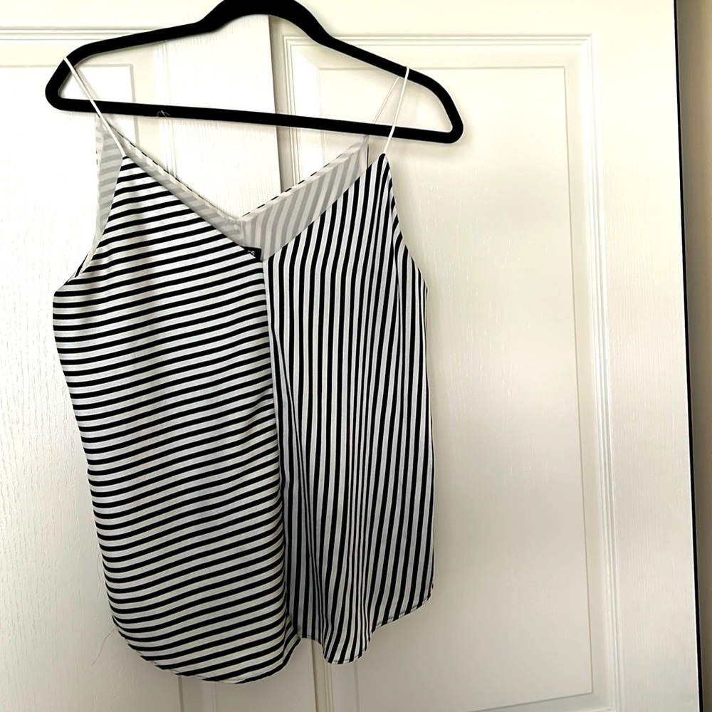 Express Satin V-neck Striped Cami Size Medium